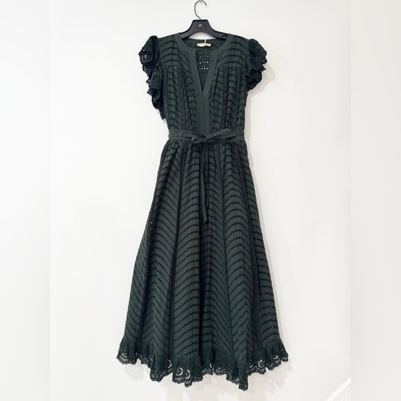 ULLA JOHNSON Olga broderie anglaise cotton midi dress - Picture 4 of 12